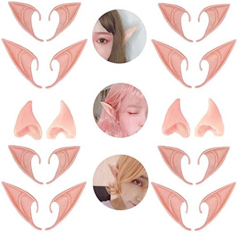 6 Pair Fairy Pixie Elf Ears for Halloween Christmas Cosplay by Kbraveo