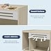 PeacefulHues 31.5 Inch Modern Litter Box Enclosure Cabinet, Concealed Litter Box with Vent Door/Left Side Storage Drawer & Shelf/Small Storage Cabinet/Raised Legs/Top Protectors,for All Kinds of Cats