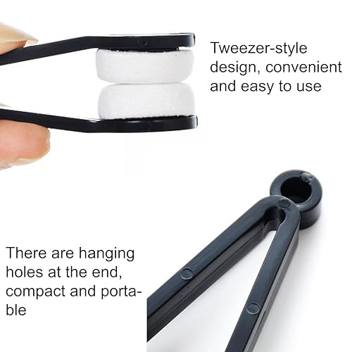 Zlongron Mini limpador de lentes para óculos, ferramenta de limpeza de escova macia, microfibra, com