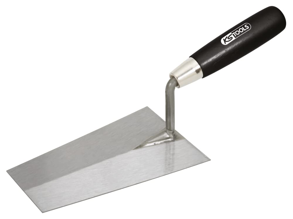 KS Tools 144.0125 Cazzuola per Stuccatura, 240 mm, a Punta Squadrata, Impugnatura in Legno