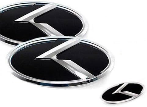 Amazon Automotiveappleで販売 Zeoフロントフード Rear Trunk Lidステアリングホイールkロゴエンブレム3pcセットfor 14 15 Kia Forte Koup 2dr K3 Koup 2door エンブレム 車 バイク
