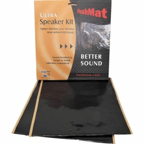 HushMat 10110 Speaker Kit - 2 Sheets of 10" x 10" Black Ultra Sound Deadening - 1.4 Square Feet