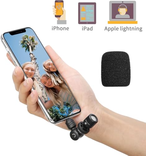 Saramonic SmartMic DI ミニ iphone14/ipad マイク 全指向性、180°回転可能、耐衝撃、ポータブル、IOSデバイスなどに対応。ホワイトノイズ低減 簡単で綺麗な集音 会議等/ライブ配信/会議録音/カラオケ/撮影/YouTube動画/インタビュー/自撮り撮影 VLOG対応 lightningコネクタ スマホ 超小型コンデンサーマイク [並行