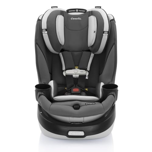 Image of Evenflo Gold Revolve360 Slim 2-in-1 Rotational Car Seat with SensorSafe (Pearl Gray)