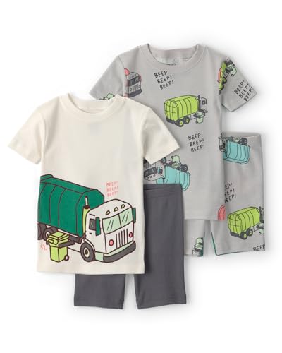 Carter's Boy 4-Piece Tight Fit Cotton Pajama Set, Grey, 5T