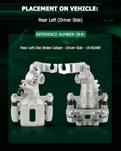 Image of SCITOO Rear Left Brake Caliper With Bracket 19-B2069 Compatible For Acura TSX 2004-2008 For Honda For Accord 1998-2007