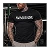 GYMTIER Spartan Forged - Warrior Roman - Men's Gym T-Shirt Bodybuilding Training Workout Lifting Top Clothing, Black, 3XL #1