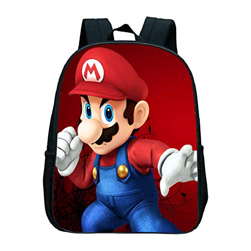 Cute Super Mario Bros Mini Book Backpack  Niños Volver a la Escuela Mochila de Regalo