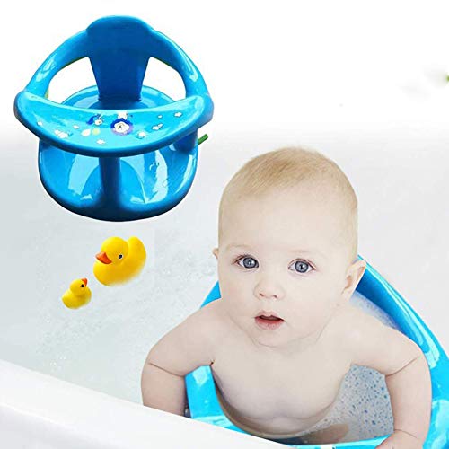 Baby Tub Chair Seatï¼ŒBaby Bath Seat for Tub Sit Upï¼ŒBaby Shower Chairï¼ŒNewborn Baby Bath Seatï¼ŒInfant Cute Bathtub Supportï¼Œwith Backrest Support and Suction Cups Tub Seats for Babies (Blue)