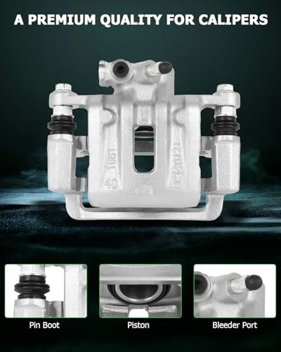 Image of SCITOO Rear Brake Caliper With Bracket 18B5040, 18B5041 Compatible For Chevy Captiva Sport 12-15, For Chevy Equinox 07-17, For GMC Terrain 10-17, For Pontiac Torrent 07-09, For Saturn Vue 08-10