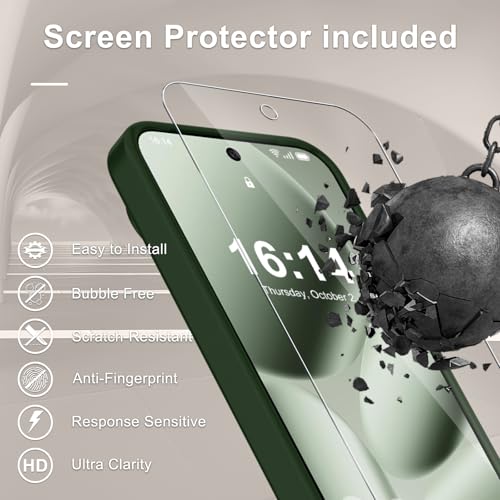 Image of for Google Pixel 10 /10 Pro Case, Matte Magnetic Phone Cover [with 1 Screen Protector] [Support for MagSafe] [Shockproof Military Grade Protection] Translucent Frosted Back, Sage Green