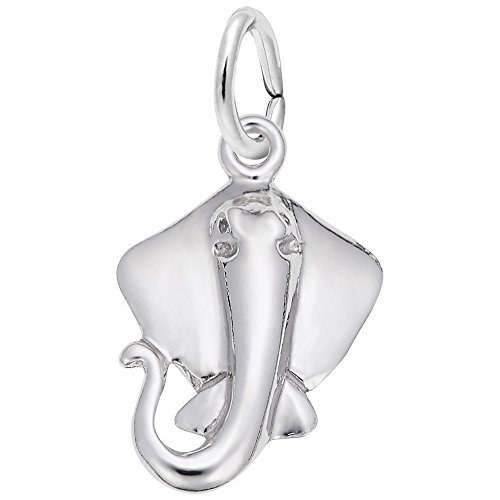 Sting Ray Charm in Sterling Silver, Charms for Bracelets and Necklaces