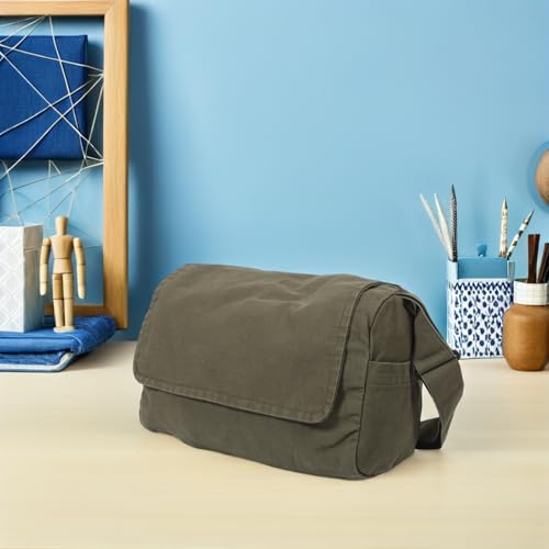 Sac bandoulière en toile Alipis grand format unisexe style décontracté - 7