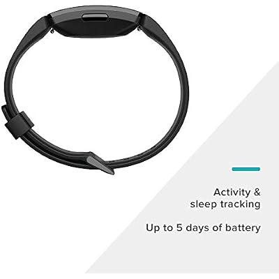 Fitbit Inspire HR Heart Rate and Fitness Tracker, One Size (S and L Bands Included), 1 Count