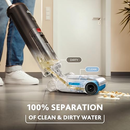 Vileda PureClean S5 Plus Aspirateur Laveur sans Fil Aspirateur Sec et Humide Nettoyeur de Sol Intelligent sans Fil Auto Nettoyant Accessoires supplémentaires 2 Rouleaux et 2 filtres au Total - vue 3