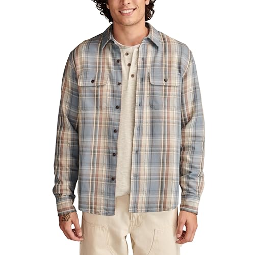Chemise de travail Lucky Brand en sergé Dobby au style vintage authentique pour homme