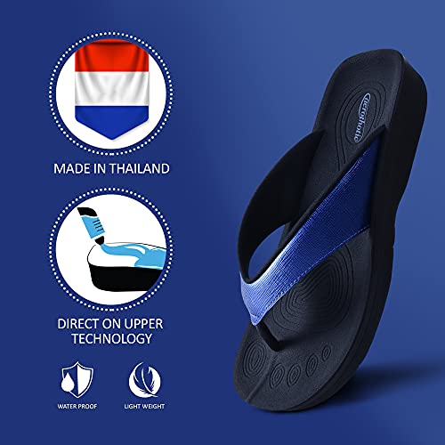 Aerothotic Women's Comfortable Orthotic Flip-Flops Sandal (Us Women 6, Matt Blue) #TOP5
