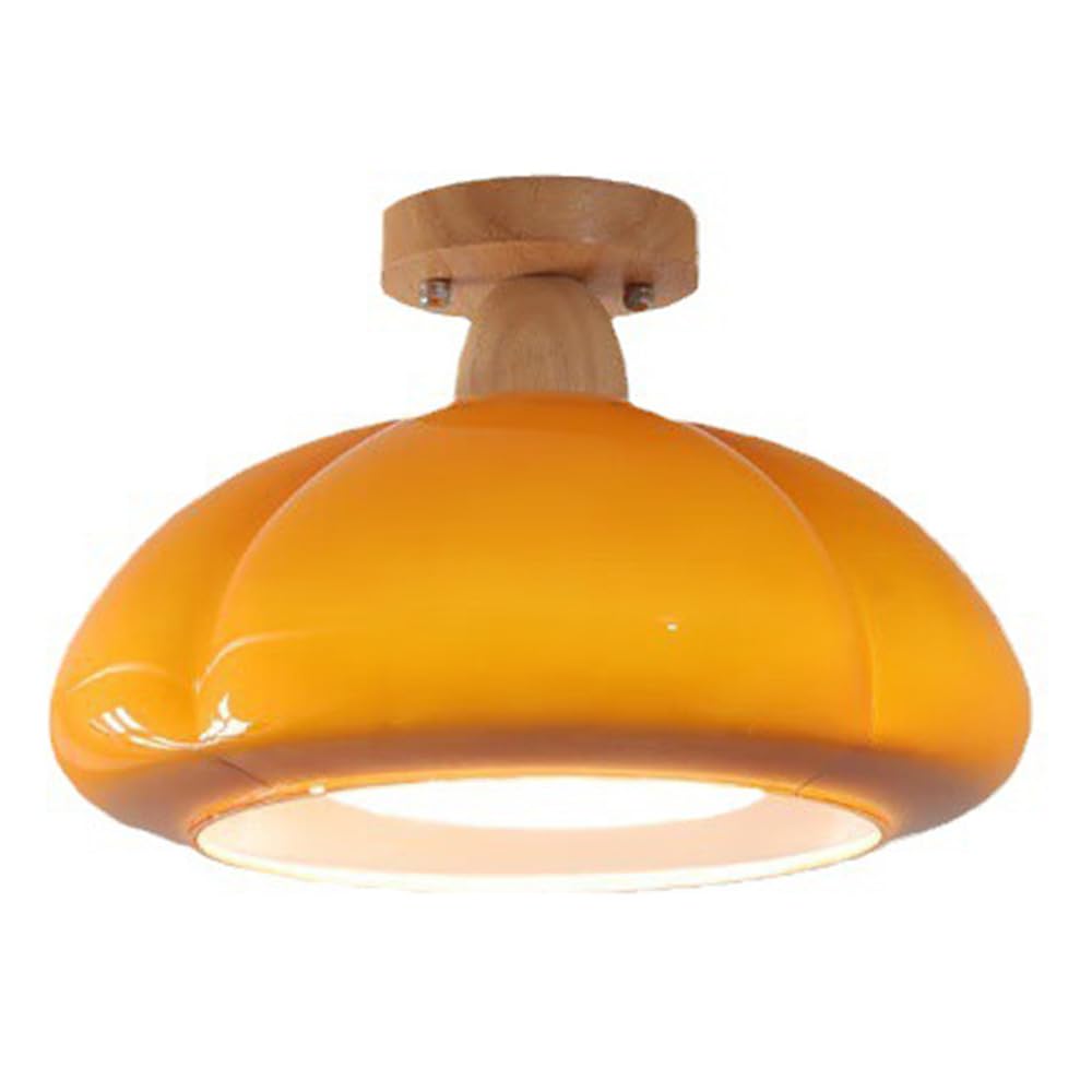 Fazrpip A Modern Flush Mount Ceiling Light 1-Light Close To Ceiling Light Fixtures With Glass Shade For Living Room Entryway Corridor Vintage Chandeliers Hallway Light Fixture