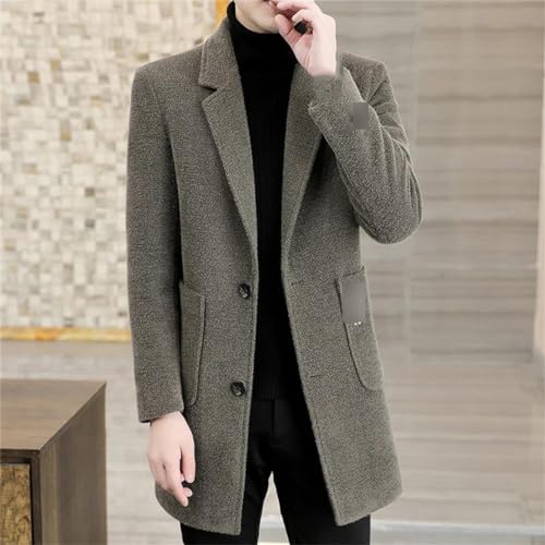 JNKIHAPOT Autumn And Winter Slim-Fit Coat Youth Wool Medium Long Coat Trench Coat2