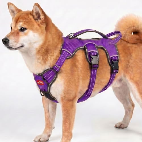 Image of Tuff Pupper Escape Proof No Escape Dog Harness | 5 Point Adjustable Fit Harness for Dogs | Padded Dog Harnesses | Handle Dog Lift Harnesses