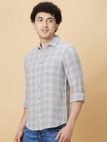 Image of Being Human Black Slim Fit Regular Collar Men's Shirt Clothing