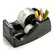 Officemate Recycled 2-in-1 Heavy Duty Tape Dispenser, 1" and 3" Cores, Black (96690)