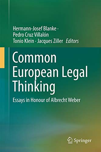 Buy Common European Legal Thinking — BookShops.in