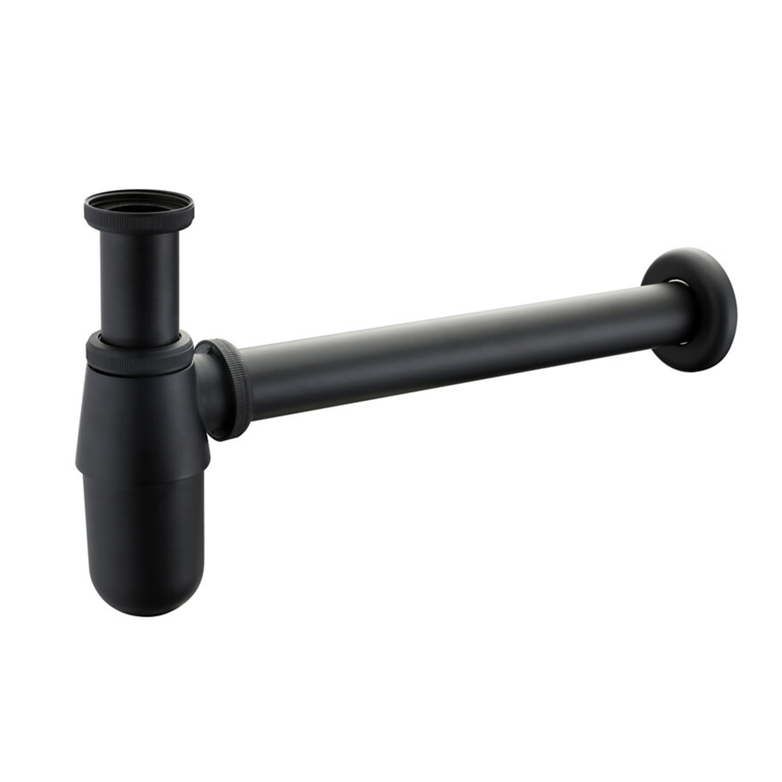 1 Uds drenaje de lavabo en pared trampa P estilo antiguo botella sifón latón macizo Para Bricolaje(Matt Black)