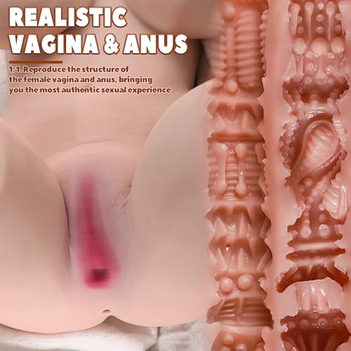 Image of 3D Realistic Sex Love Torso Doll for Men Lifelike Boobs Vagina &Anus Body Doll 18.5LB Male Masturbrator Adult Doll, No Head
