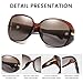 DUCO Classic Sunglasses for Women Jackie O Sun Glasses Wide Shades Designer Style 100% UV Protection 6214