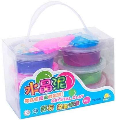 FETE PROPZ Crystal Putty Jelly Slime Toy Slime Clay Gel Jelly Set kit Toy for Boys Girls Kids(Set of-6 Multicolor)