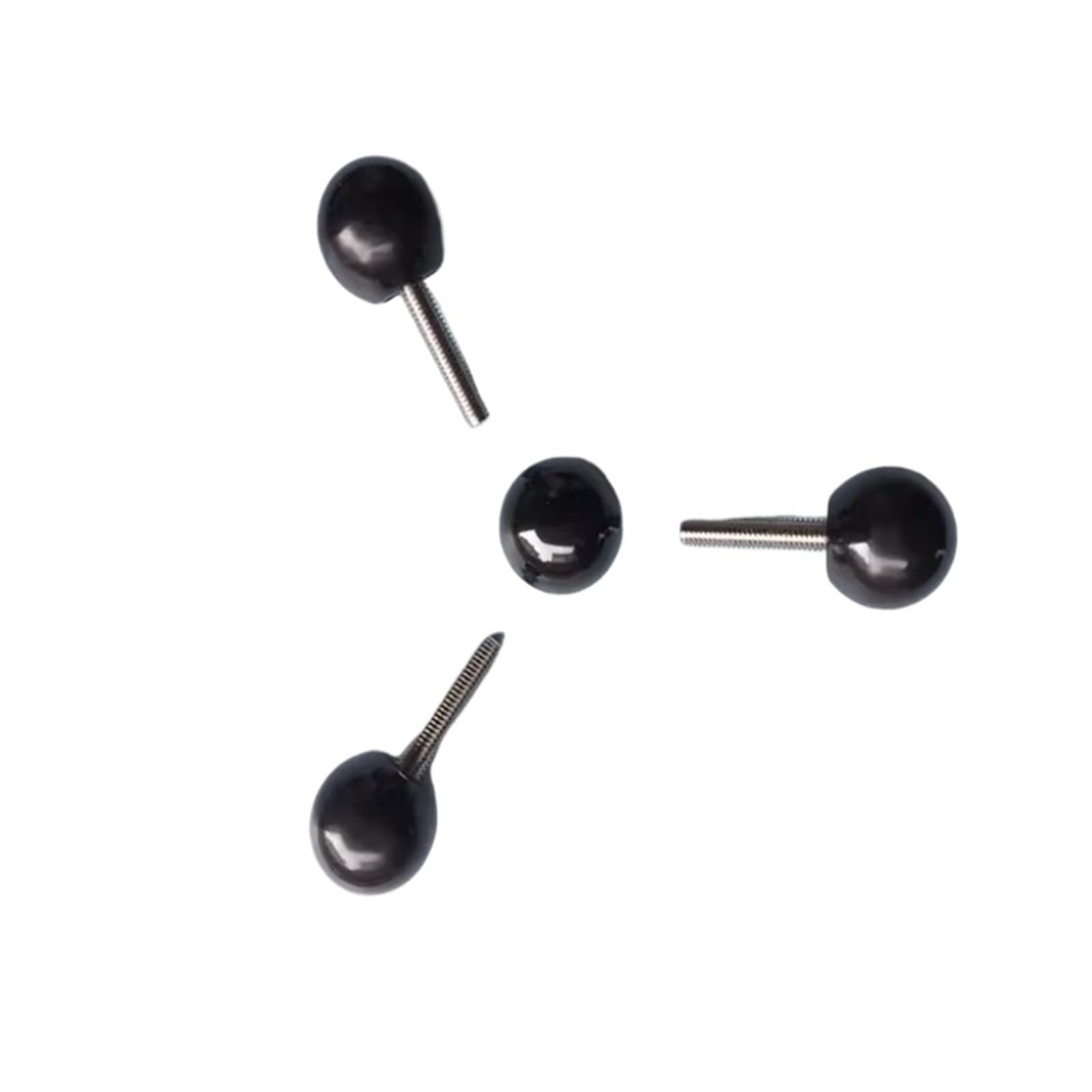M10x (długość 10-60 mm) plastikowe kulki ze stali nierdzewnej śruby kulkowe bakelit okrągłe śruby ręczne małe pokrętło czarne (M10 x 10 mm (1 szt.)