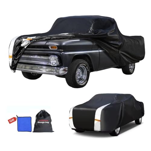 Image of Heavy Duty Chevy C10 /C20 /K10 /K20 /S10 Truck Cover Waterproof All Weather, Outdoor Full Exterior Pickup Truck Cover, Rain, Sun, Wind Protection (Up to 210 in) M