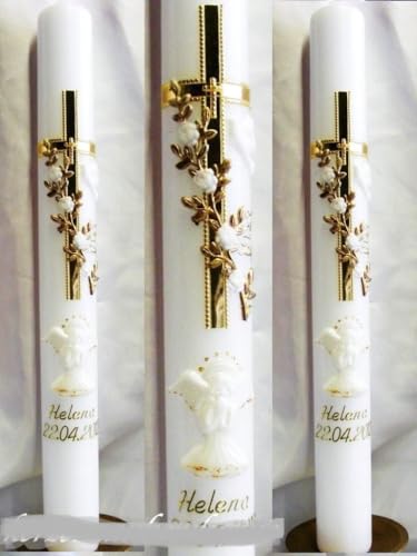 kerzenzauber-lusine VT-158 Taufkerze, Kommunionkerze, Junge...