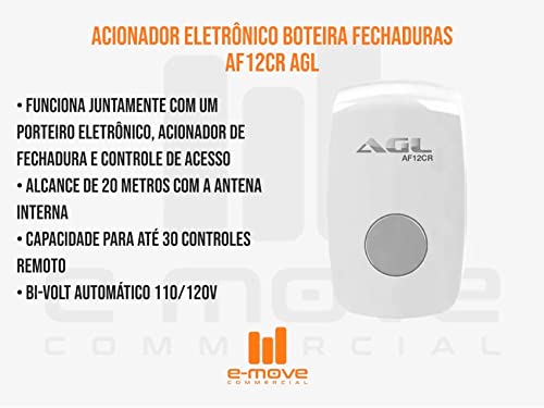 Acionador de Fechadura AF-12CR Branco AGL