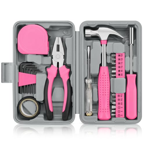 24pcs Home DIY Tool Kit for Household, Office & Garage - General Repair Small Hand Tool Set with Storage Case