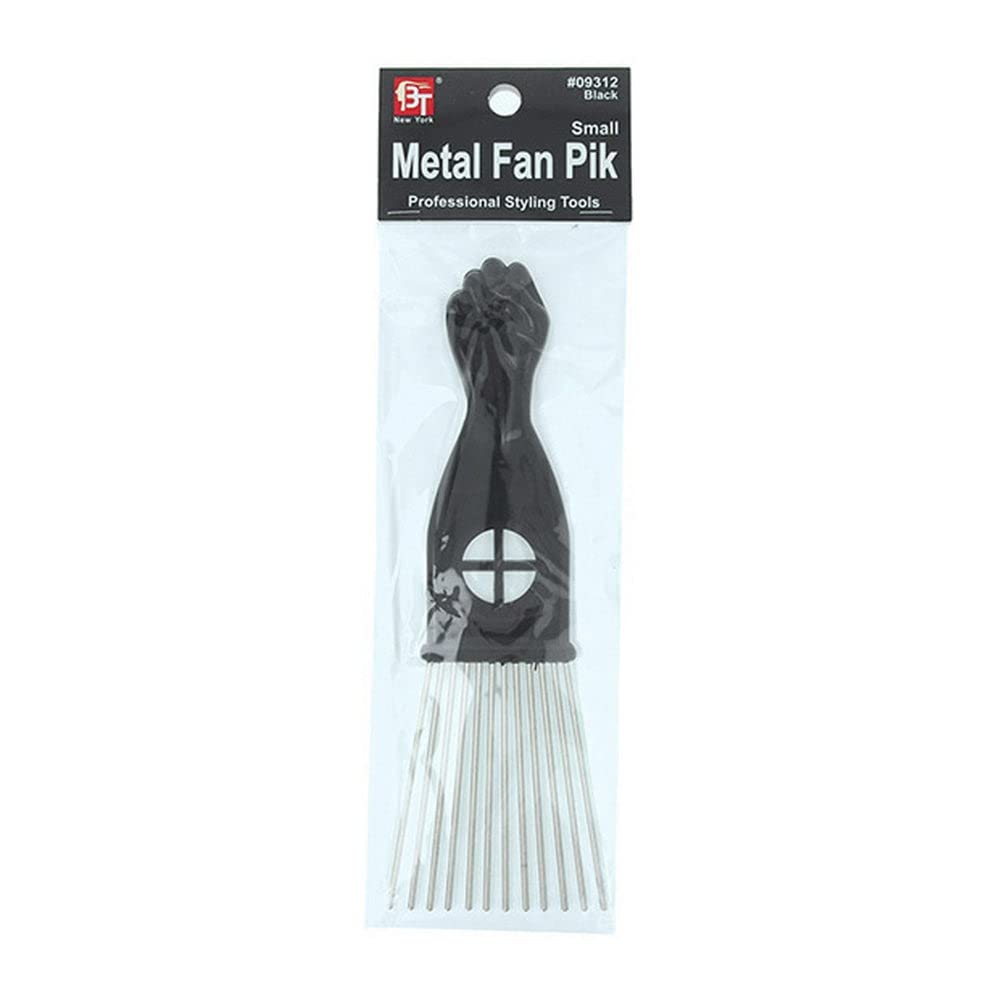 Beauty Town Professional Metal Fan Pik Comb Small Black (09312) 21 g