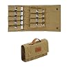 Outdoor Gewürzflaschen-Set, Portable Faltbare Wachs-Segeltuch-Gewürztasche Mit 9 Gewürzdosen Gewürzdosen Organizer…