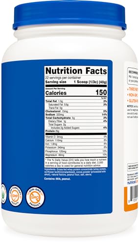 Nutricost Grass-Fed Whey Protein Concentrate (Chocolate Peanut Butter) 2LBS - Post Workout Powder Supplement, Non-GMO - Image 6