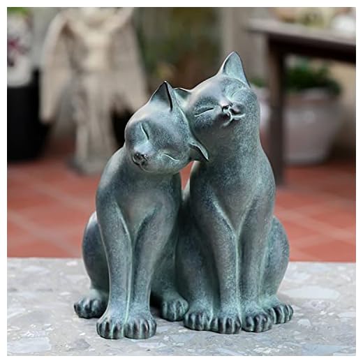 Cute Cat Couple Garden Statues