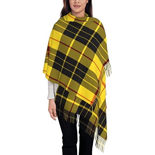 Clan MacLeod Tartan Yellow And Black Plaid Soft Cashmere Feel Scarf Winter Warm Scarves Large Pashmina Shawl3