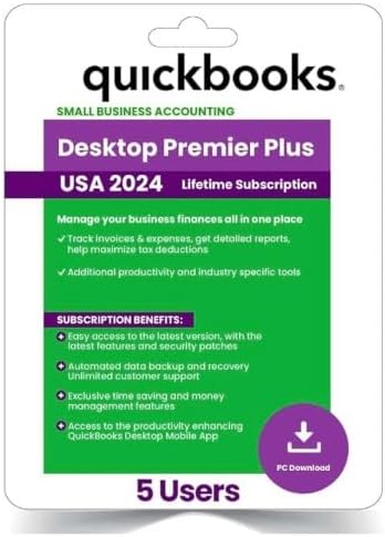 QB Premier Plus 2024 - 5 Users, Lifetime License (PC only)