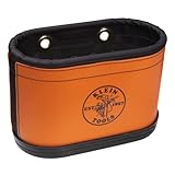 Klein Tools 5144BHB Oval Hard-Body Bucket Tool Organizer with Kickstand, Hook Holes, Non-Conductive Plastic, Polypropylene Bottom, 14-Pocket