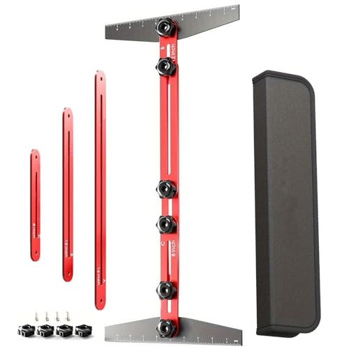 Adjustable Stair Gauge Tread Template Tool, 11"-60" Precision Measuring Jig for Woodworking Stairs, Riser & Shelf Alignment, Ideal for DIY Projects & Home Renovation