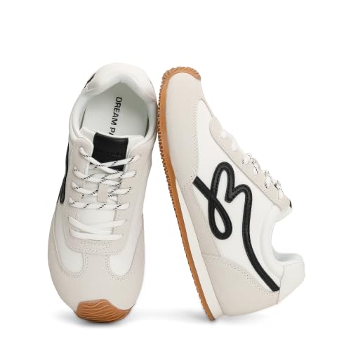 DREAM PAIRS Women's Retro Tennis Fashion Sneakers,Grey,7 - image 1