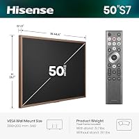 Hisense 50“ Hi-QLED S7 CanvasTV Series 4K UHD Google Smart Art TV (50S7SG, 2026 New) - Art Mode, Anti-Glare Panel, Dolby Vision HDR, Hi-Matte Display, Frame & UltraSlim Wall Mount Included — image 3