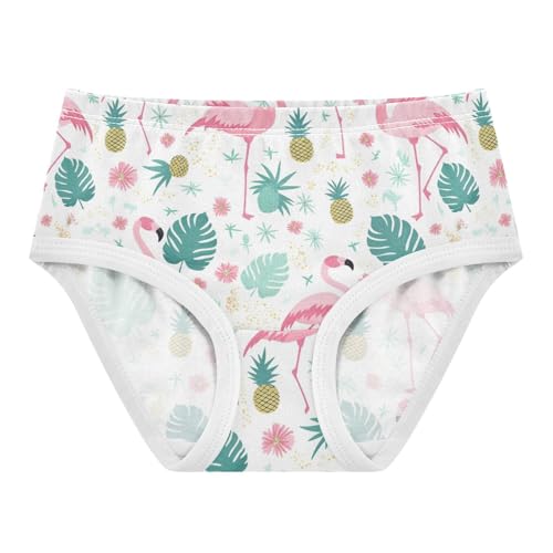 Wusikd Cute Flamingo Girls' Underwear Cotton Pineapple Girls Briefs Soft Toddler Underwear 2T