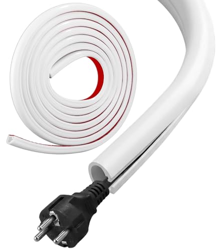 3 Mètres De Goulotte Passe Cable, Cache Cable, Cache Fil Electrique, pour Cables, Cache Fil Convient pour La Gestion des Câbles Muraux(15×10mm)