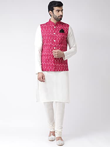 Image of KISAH Men's Jacket - Printed Cotton Blend - Indian Wedding Outfit for Men - Ideal for Weddings and Festivals
