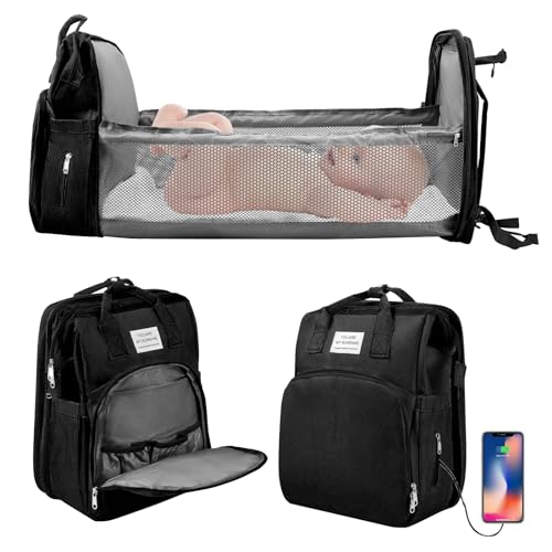 Sac à Dos à Langer avec Lit Bébé et Pare-Soleil